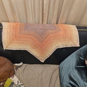 Handmade Crochet Table Accent in Gradient Hues